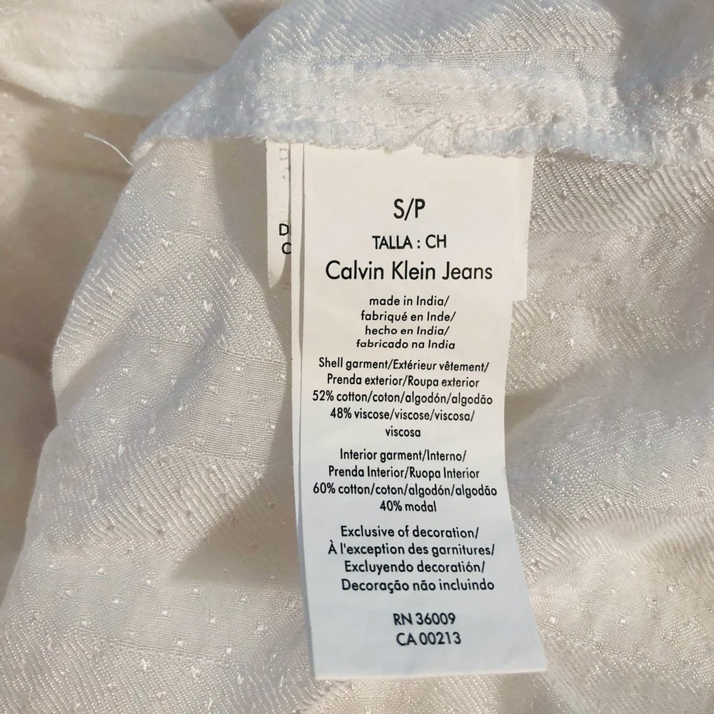 Calvin Klein Y-neck pleated embellished top S - Picture 15 of 16